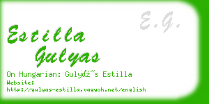 estilla gulyas business card